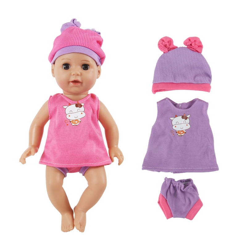 Fábrica directa moda 36cm vinilo simulación muñeca ropa 14 pulgadas niños y niñas ropa transfronteriza exclusiva