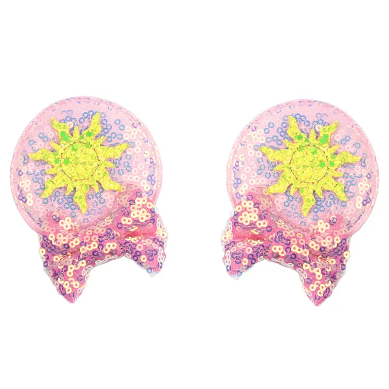 半包尖夹子蝴蝶结发夹欧美花朵宝宝发饰跨境亮片米奇发夹儿童头饰