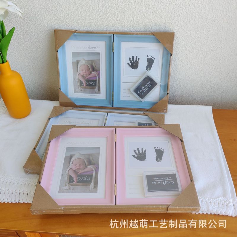 Cross-Border Newborn Baby Hand and Foot Prints Birth Commemorative Photo Frame Table Wholesale Ink Pad Hand and Foot Prints Baby Photo Frame Cross-Border Newborn Baby Hand and Foot Prints Birth Commemorative Photo Frame Table Wholesale Ink Pad Hand and Foot Prints Baby Photo Frame