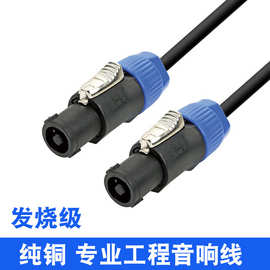 专业欧姆头音响连接线 四芯音箱音频线卡侬线nl4fc舞台功放欧姆线