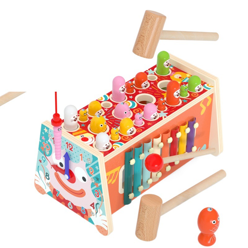 Hámster grande 0 niño 2 rompecabezas cerebro-movimiento bebé educación temprana 1-3 años de edad juguetes de pesca multifuncionales 4