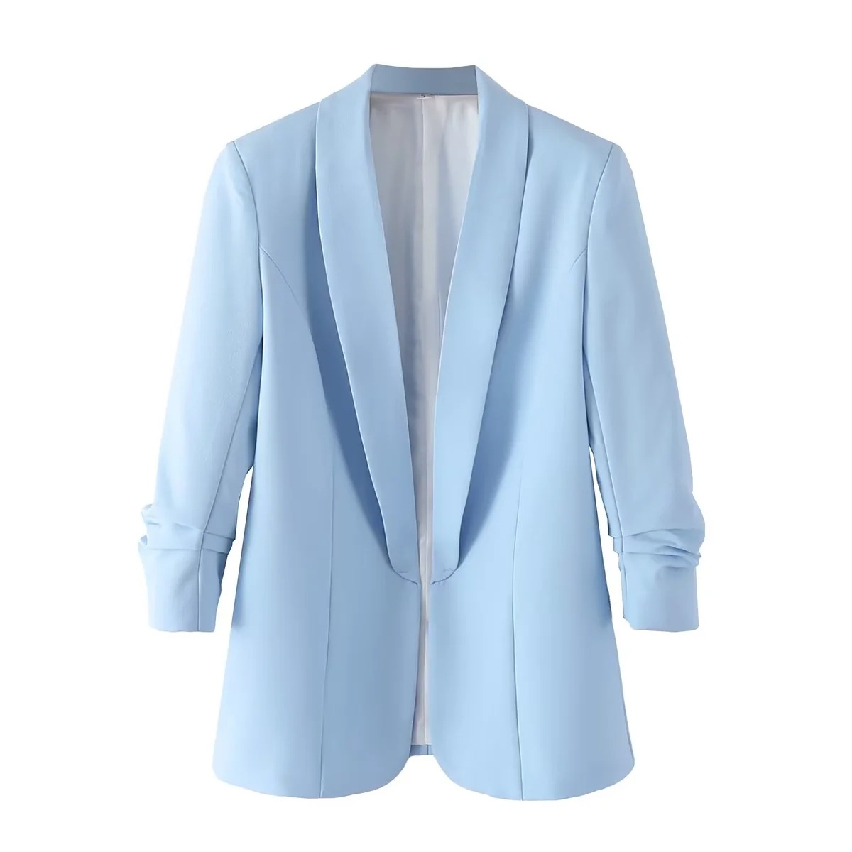 Women's Coat Long Sleeve Blazers Pleated Business Solid Color display picture 5