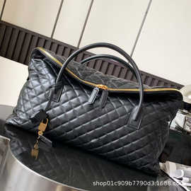 旅行袋购物袋大容量手提包斜挎包真皮菱格单肩头层羊皮2025新款