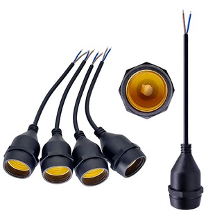 Outdoor Waterproof Lamp Cap E27 Screw Pure Copper Lamp Hanger Chandelier Household Outdoor High Temperature Resistant Rain-proof Lantern with Wire