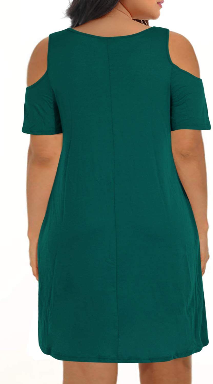 2025 transfronterizo Amazon verano Europa y América ropa de mujer de moda grande vestido suelto cuello redondo hombro abierto falda A