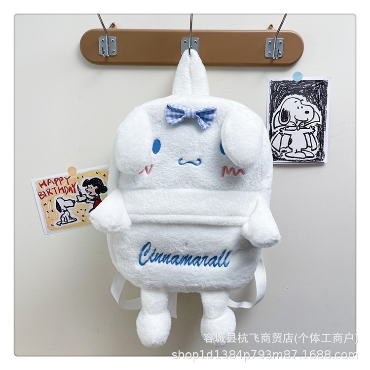 メーカー卸売ベルベットバッグ玩具クロミ斜めショルダーバッグいちご熊ぬいぐるみ日系ハンドバッグサンリオ|undefined