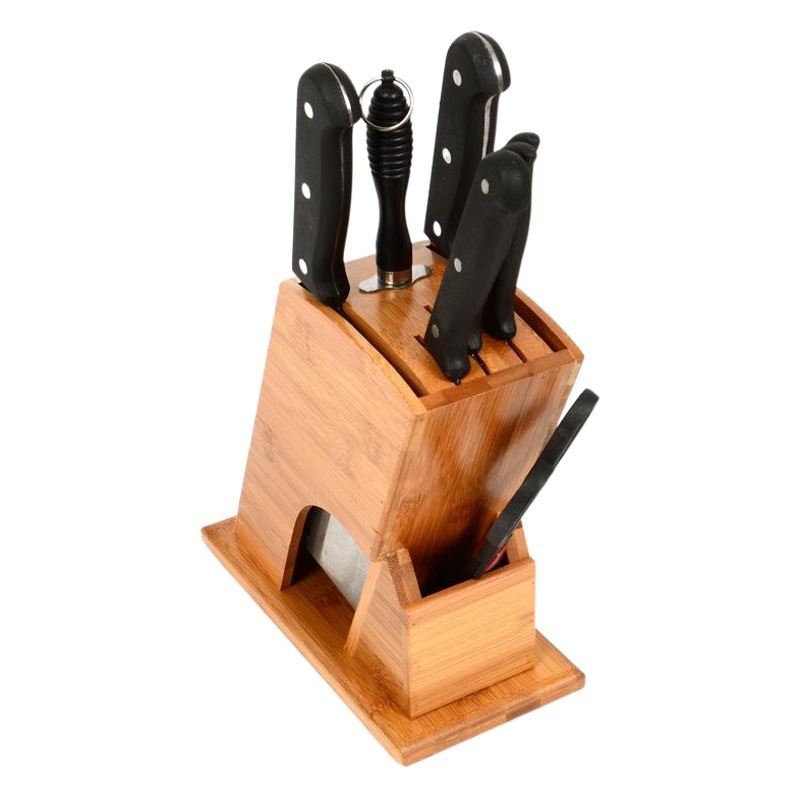 Soporte de cuchillo de bambú multifuncional titular de cuchillo de madera sólida combinación simple suministros de cocina cuchillo titular precio de fábrica suministro directo