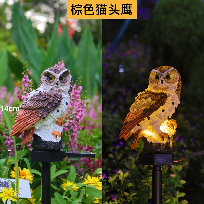 Travel statue solar-powered, Amazon, owl