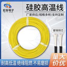 AGR硅膠高溫線黃柔軟防水鍍錫銅芯耐高低溫電纜線高溫線 廠家直供
