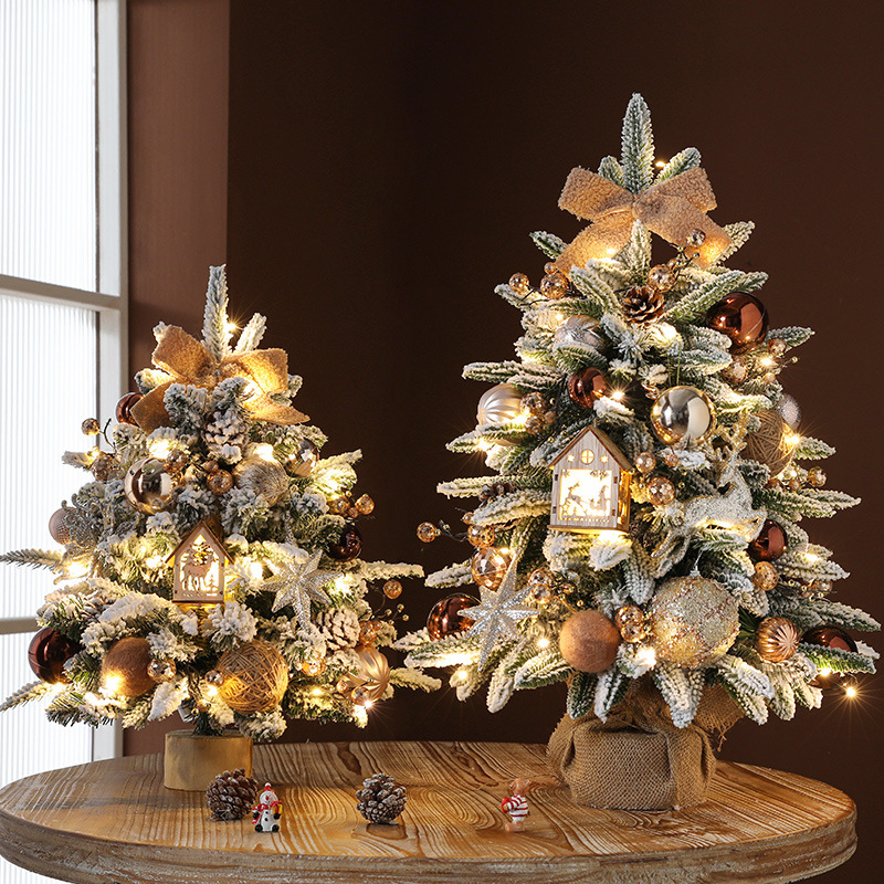 Transfronterizo nuevo lujo 60cm árbol de Navidad árbol de nieve regalo de Navidad ins decoración de la ventana decorativa árbol
