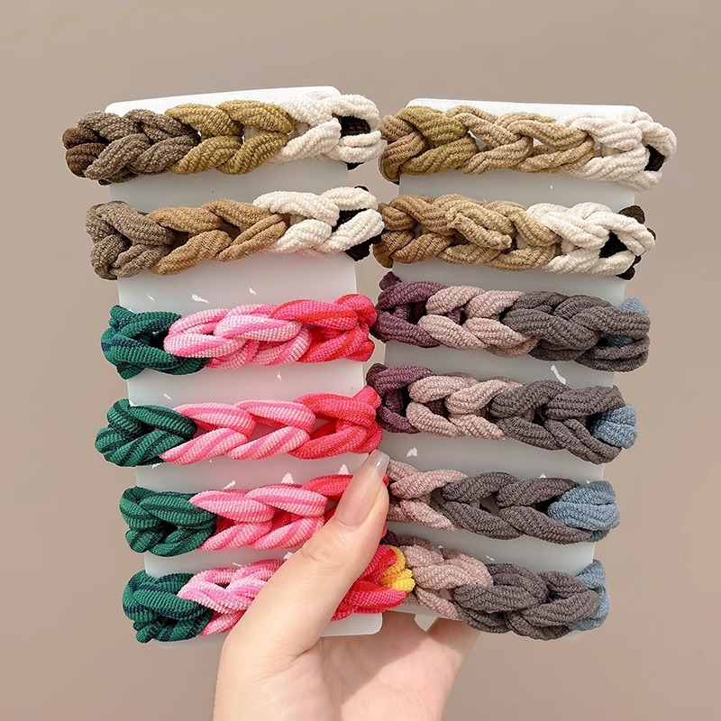 grueso de alta elástica mariposa trenzada cabello cabello de mujer cabello de cabello de cola de caballo cabello de alta sensibilidad correa de cabello adornamiento de cabello