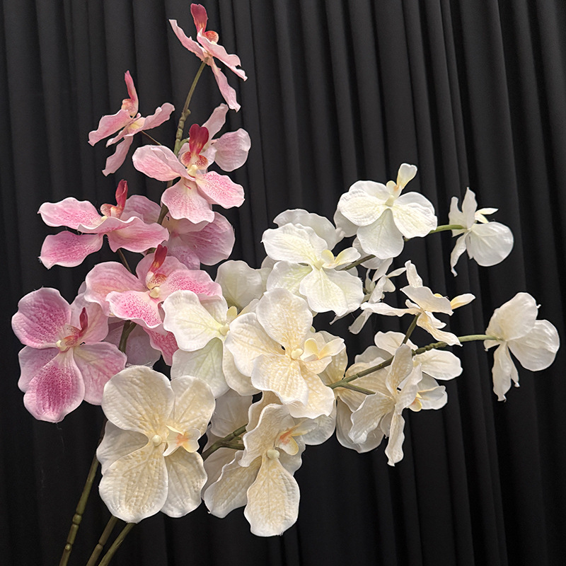 9头胡姬兰原创高质感客厅餐桌摆设花艺装饰花 家居软装花艺产业带