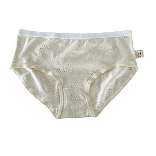 Ka Meow ~ Category A infant and children's cotton cream underwear, women's breathable pure cotton crotch mid-waist basic solid color girl's briefs