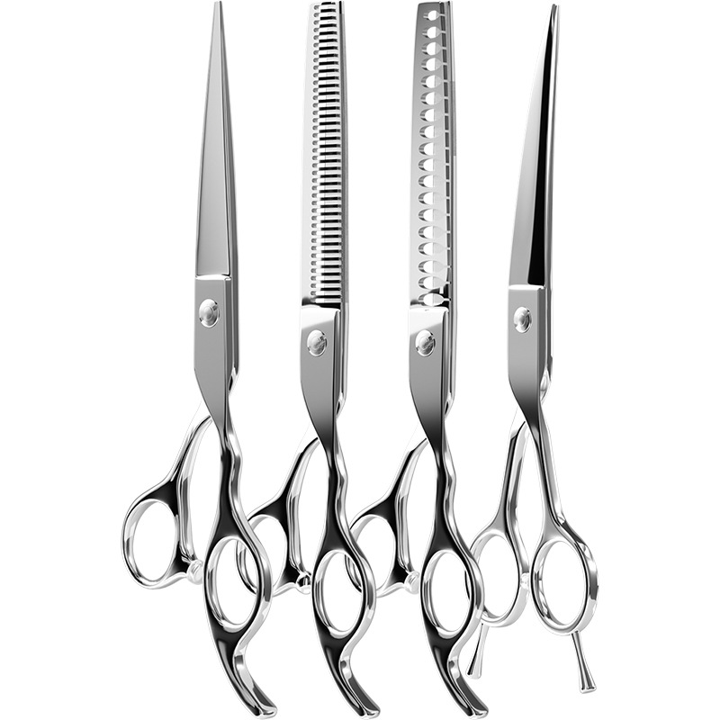 Acero inoxidable 6cr tijeras de belleza para mascotas 7 pulgadas para perros afeitar herramientas de pelo para gatos profesionales