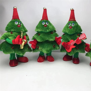 Electric plush toy singing dancing Christmas tree 8 songs with recording and speaking function Christmas Gift Pack