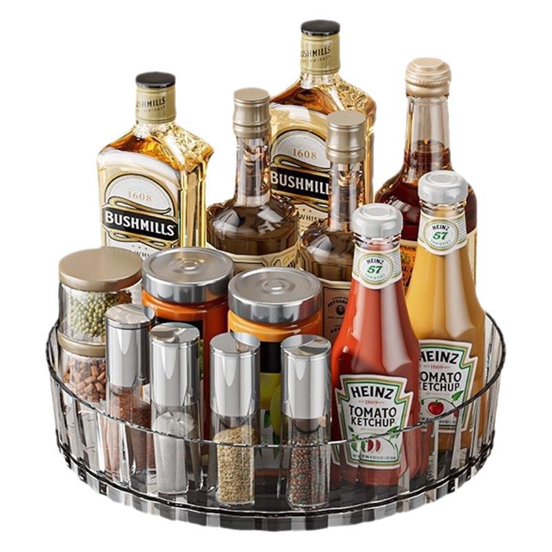 Caja de almacenamiento de condimento multifuncional para estante de condimento rotatorio de cocina para mesa