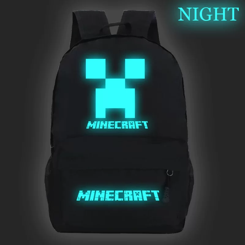 Умный рюкзак для игр Amazon Minecraft печатной принтой школьный многофункциональный для отдыха путешествий светящийся рюкзак