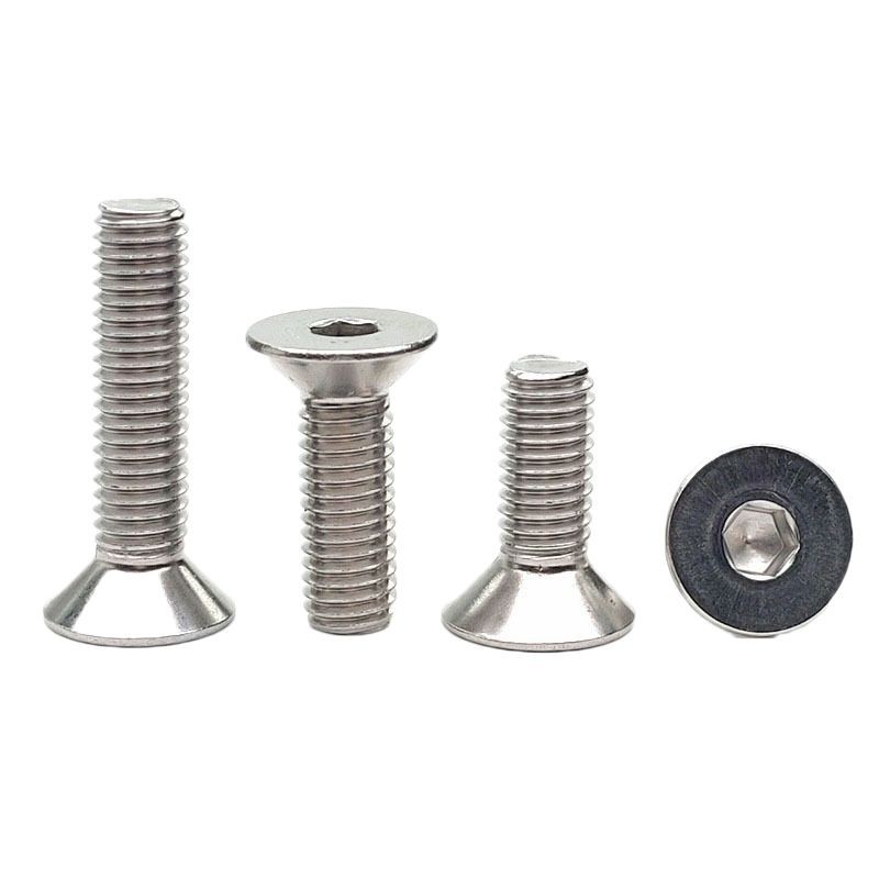 201 Stainless Steel Hexagonal Countersunk Head Screws Din7991 Flat Cup Screws Standard Stainless Steel Flat Head Screws