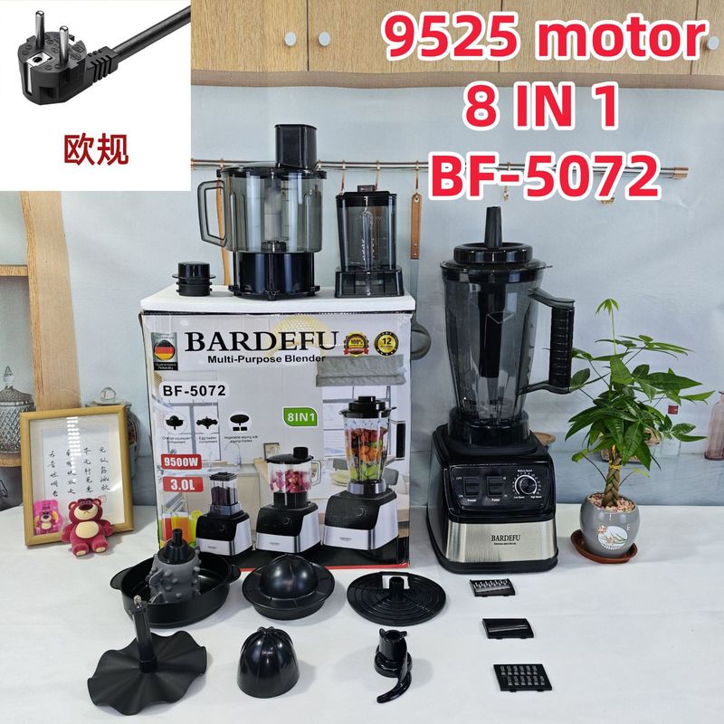跨境 4L8in1blender北美家用大容量金属不锈钢榨汁机绞肉机破壁机|undefined