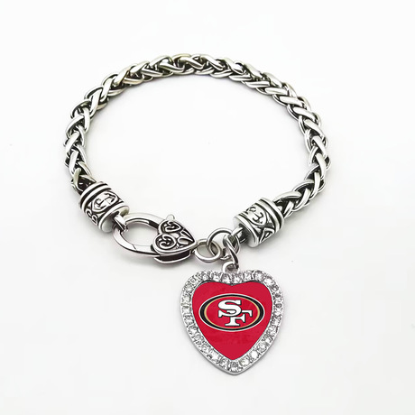 NFL Football Team Metal Twist Bracelet Pittsburgh Steelers Factory Wholesale Mix