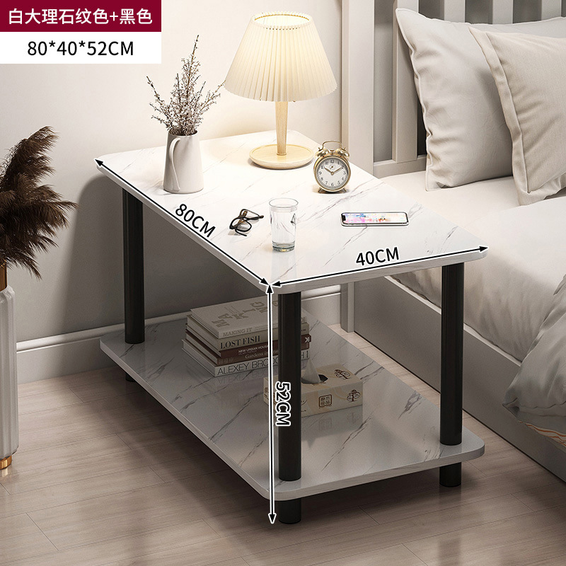 Mesa de cabecera para alquiler de habitaciones, mesa de té moderna y simple, mesa pequeña, dormitorio simple, pequeño estante de cabecera.