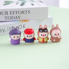 跨境爆款拉布布手动卷笔刀小男孩小女孩削笔器批发卡通立体小摆件