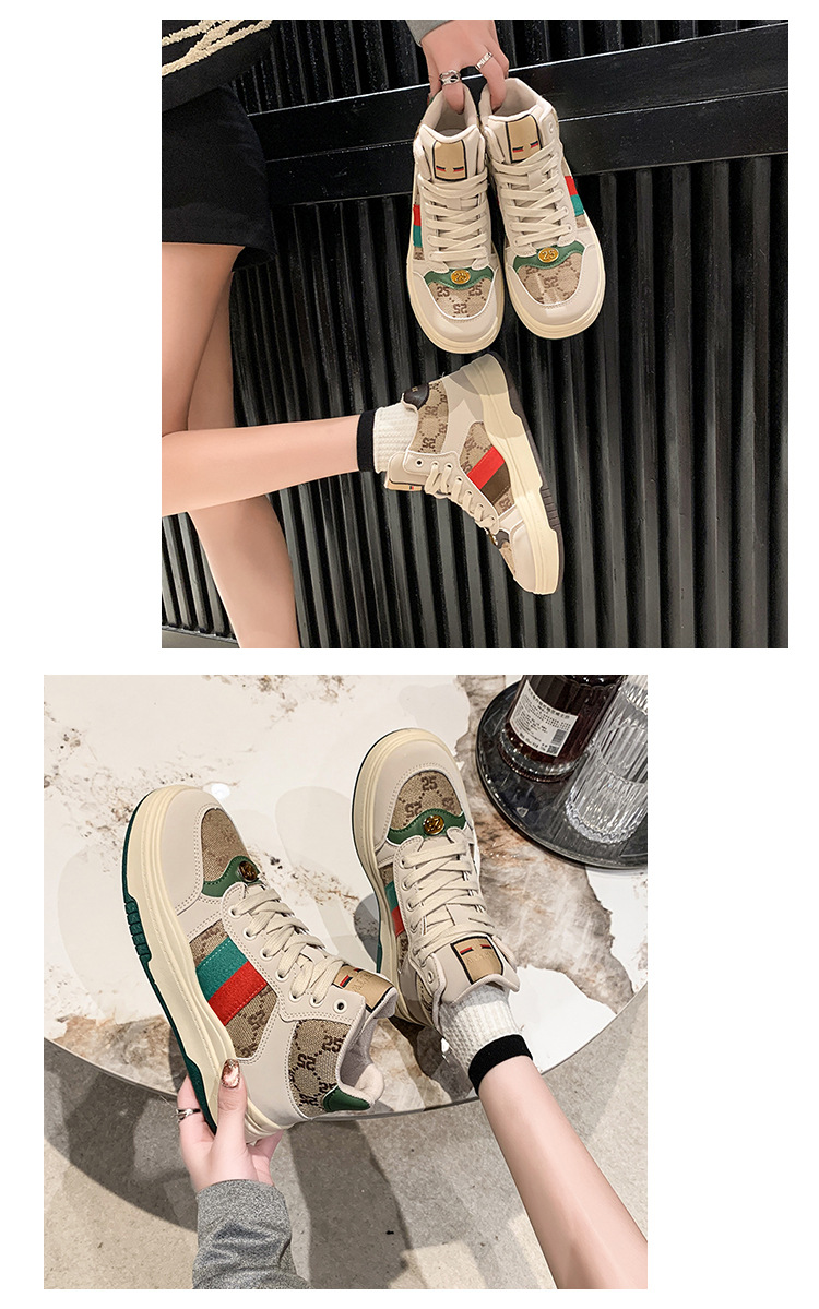 Scarpe alte da donna con suola spessa, sneakers retrò color block, nuove scarpe da donna autunno 2023, scarpe sportive e casual comode e versatili_voghion.com