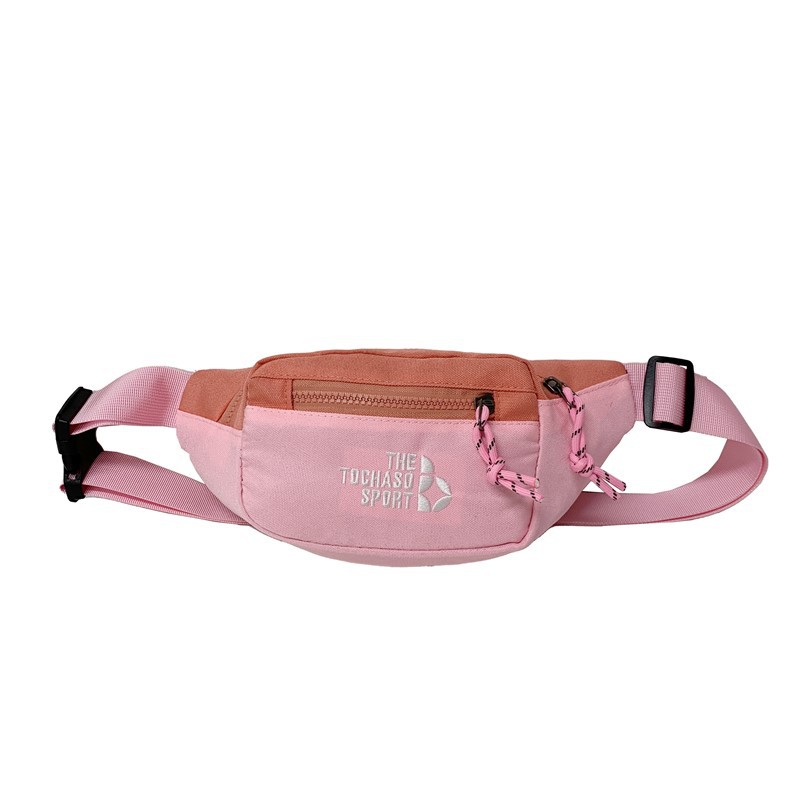 Bolsos de cintura coreanos para niños y niñas para viajes al aire libre, bolsos deportivos casuales para bebés, bolsos de nuevo tipo de letras de contraste de color para niños
