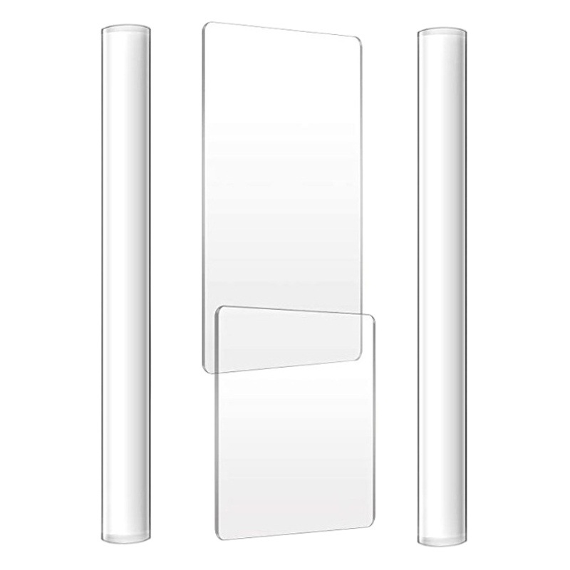 Transfronterizo de acrílico transparente de barro tablero de presión palo rodante arcilla plana frotamiento tira marioneta herramienta de producción hecha a mano