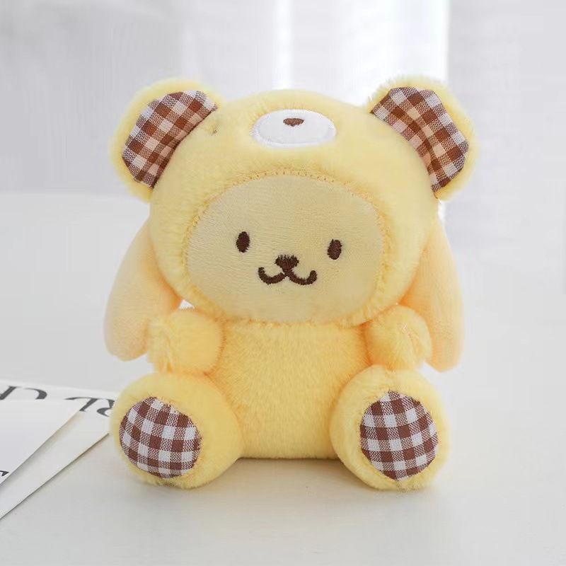 Llavero de felpa Sanrio coolomi Yugui perro melodía muñeca colgante estudiante garra máquina muñeca pequeña muñeca