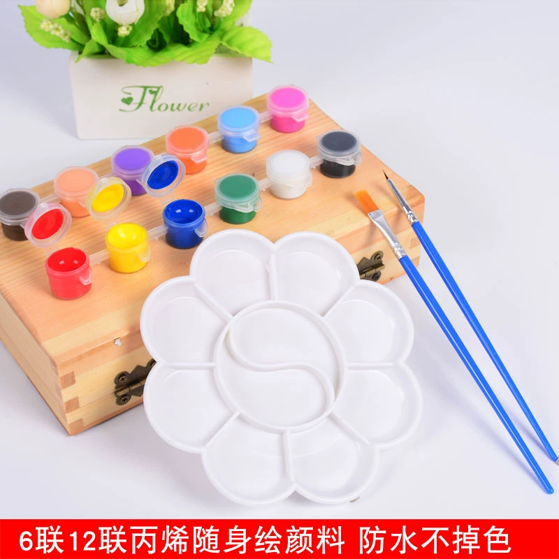 Детская живопись раскраска краска 12 видов цветов акриловая краска соединенная 3 мл 5 мл 6 соединенная картина DIY краска