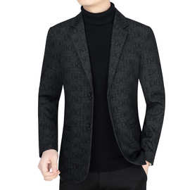 代发花公子男装春季新款欧版休闲西装修身中年西服单西男上衣外套