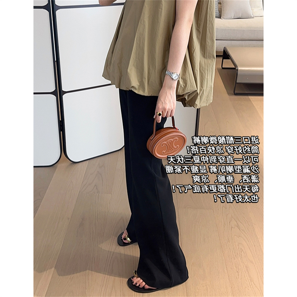 My【60 Series】Triacetate Flared Pants, Smooth and Cool~ Amazing Long-Leg Effect Casual Pants