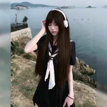 2025新款水手服软妹减龄原创学生装学院风百搭绀色日系通勤套装女