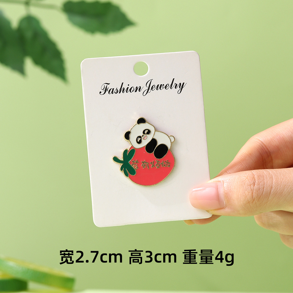 Dibujos animados lindo panda flor flor broche colección de la familia panda animal metal insignia accesorios de ropa para niños regalos