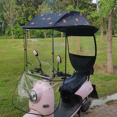 Elektromobil üçün ön şüşə çətiri (günlük) – umbrella - reinforced-bracket-cartoon-bear-all-season-model-suitable-for-vehicles-with-rearview-mirrors