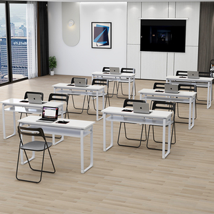 Simple Rectangular Desk Meeting Long Training Table Long Table Dining Table Simple Desk and Chair Combination Learning Table