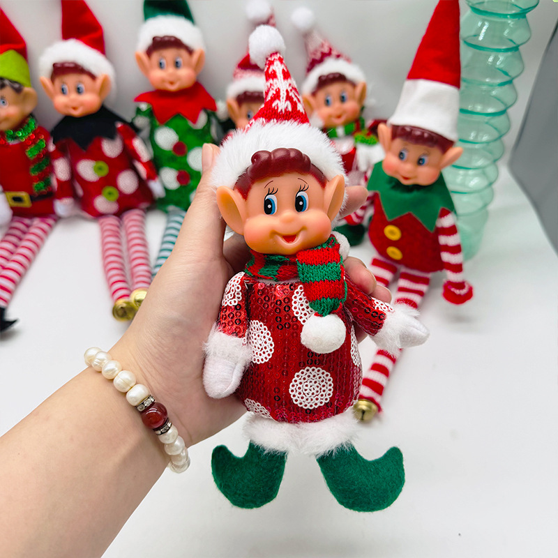 Muñecas de piernas largas transfronterizas de comercio exterior árbol de Navidad colgantes juguetes de regalo ChristmasElfdoll muñecas de hadas