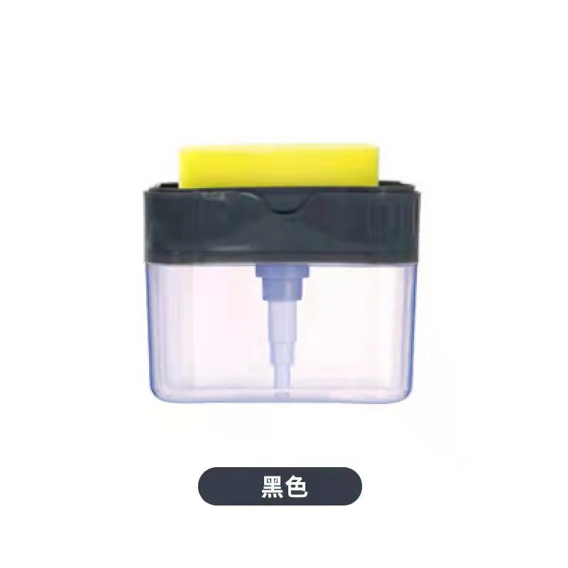 Líquido para lavar platos caja de prensa manual tipo de prensa caja de detergente fregadora lavavajillas prensa caja de jabón cocina con esponja