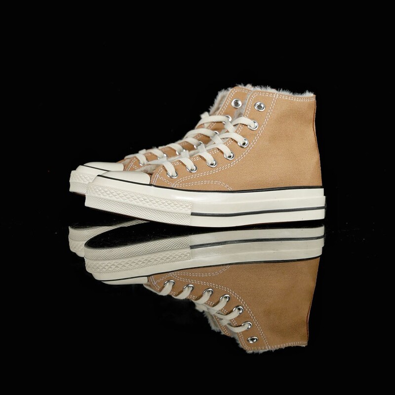 Meiqi Converse Classic Chuck 1970S Milk Tea Color Fleece-Lined Warm High-Top Men's and Women's Casual Sneakers 168504C Meiqi Converse Classic Chuck 1970S Milk Tea Color Fleece-Lined Warm High-Top Men's and Women's Casual Sneakers 168504C