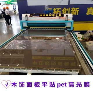 皮革墙板贴布机 细木工芯板pet贴布机 竹木纤维大板热胶贴面机