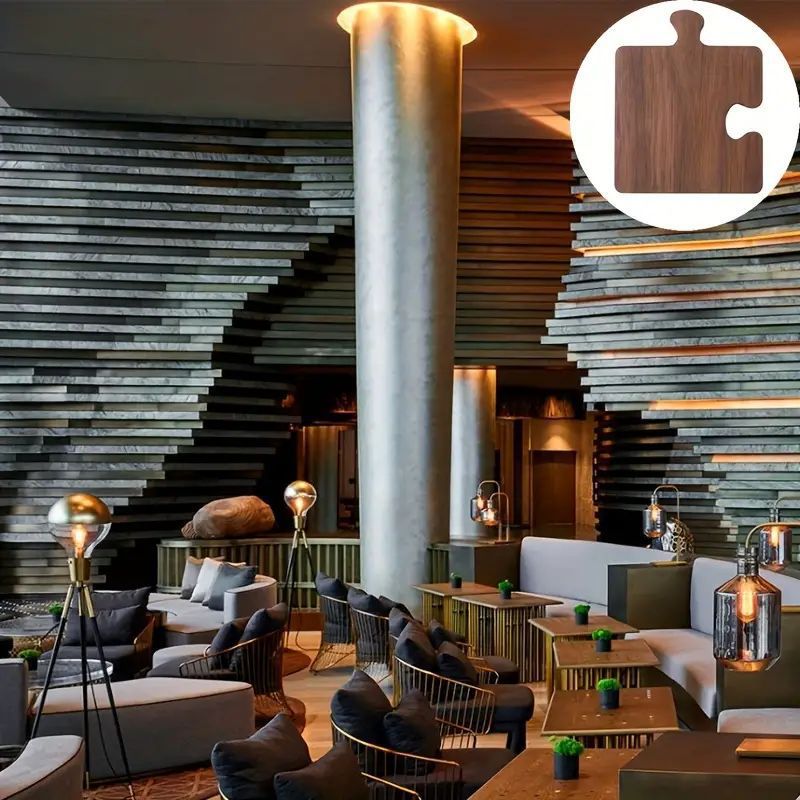 Cross-border country retro xilog puzzle posavasos bar mesa de comedor decoración de ambiente de madera tapetes de aislamiento térmico posavasos 4 paquetes