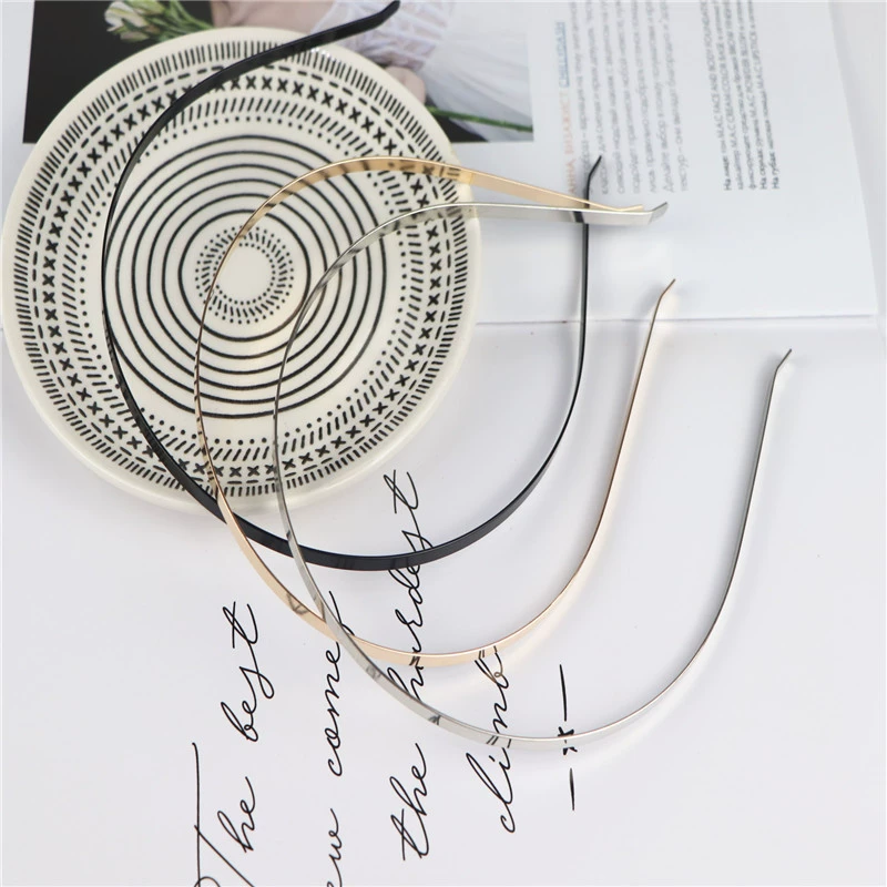 Лучшие продажи 5 мм белый K стальной обруч для волос экологически чистые аксессуары аксессуары для волос кольцо для волос металлический обруч для волос ручной работы diy материал