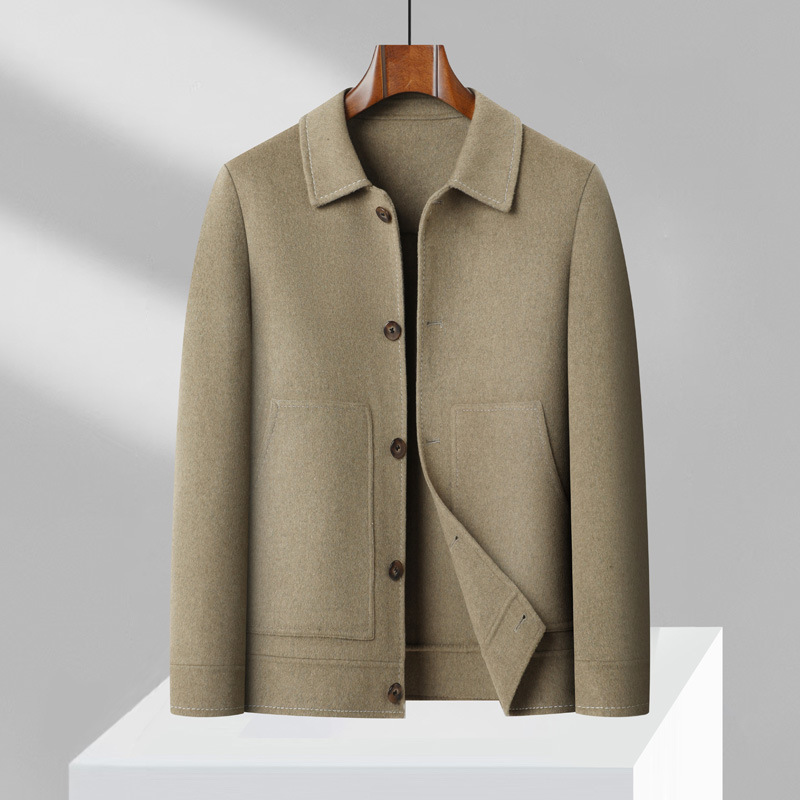2026 Spring and Autumn New Men's Casual Simple Solid Color Long Sleeve Jacket for Young and Middle-Aged Men