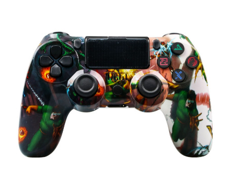 Modelo privado transfronterizo P4 consola de juegos Bluetooth maneja con giroscopio de barra de luz P4 inalámbrico Bluetooth PC control de juegos