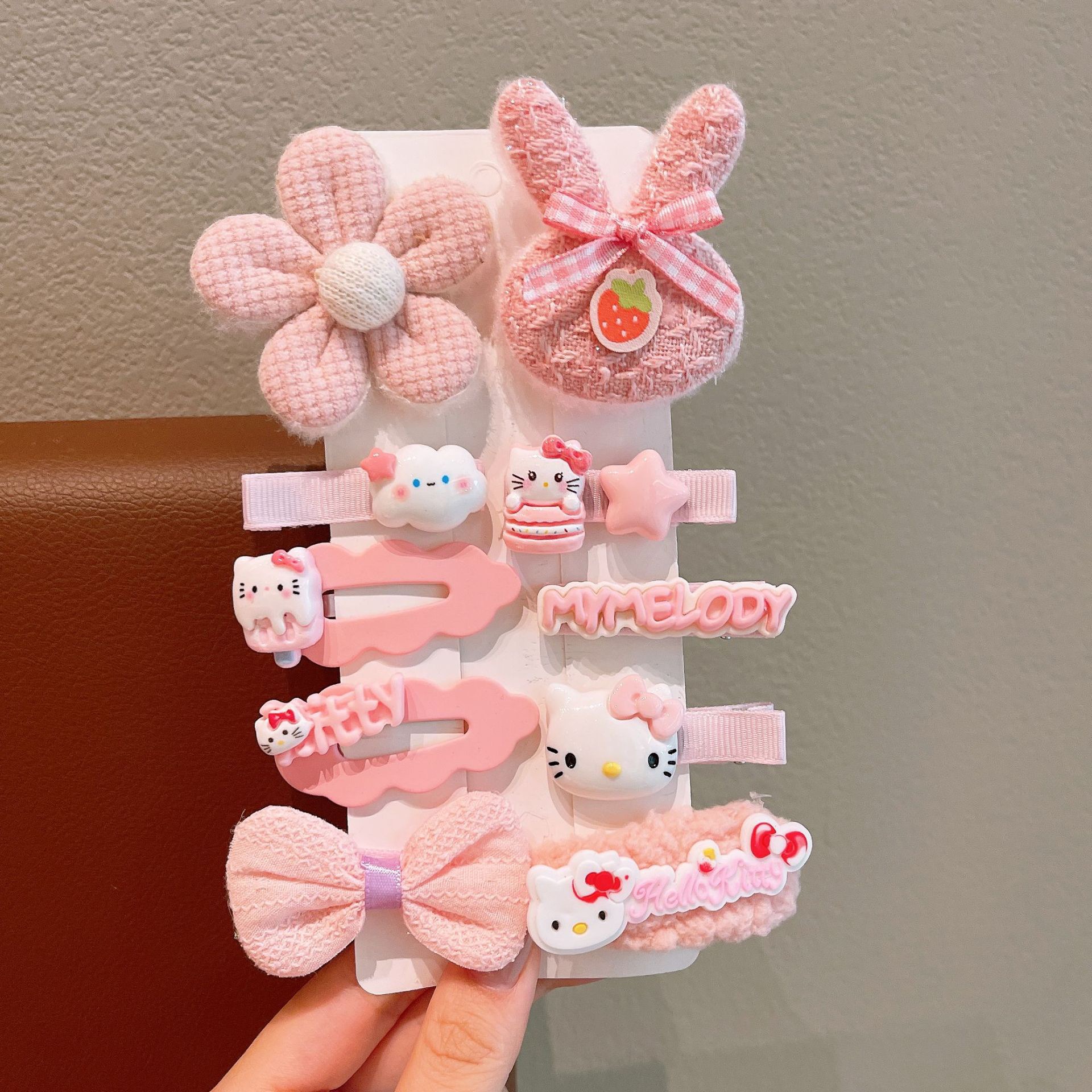 KULOMI Kids Hairpin Set Cute Sanli Pantalones Pequeñas Niñas Pequeñas Pequeñas