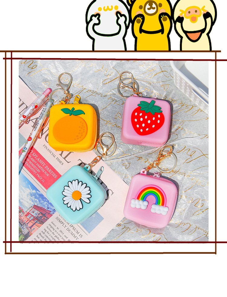 Mujeres Fruta Gel De Sílice Ornamento Cremallera Carteras Para Niños display picture 1