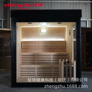 户外款桑拿房铁杉木材质移动传统湿蒸房支持定制跨境货源厂家直供