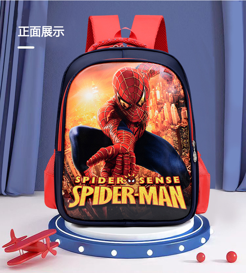 Nueva mochila de dibujos animados Spider-Man niños Mochila De Grado 1-3 estudiante de La Escuela Primaria Iron Man mochila