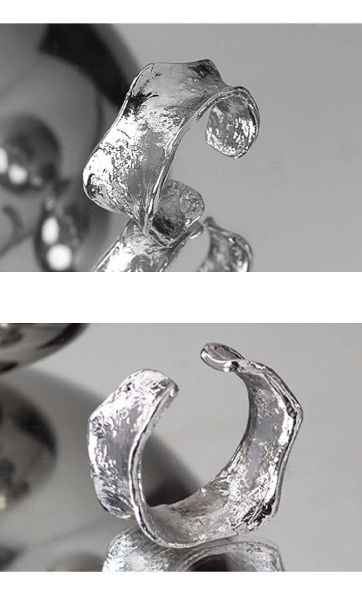 Simple Style Geometric Copper Plating Open Ring